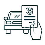 clip art of car and traffic ticket in hand